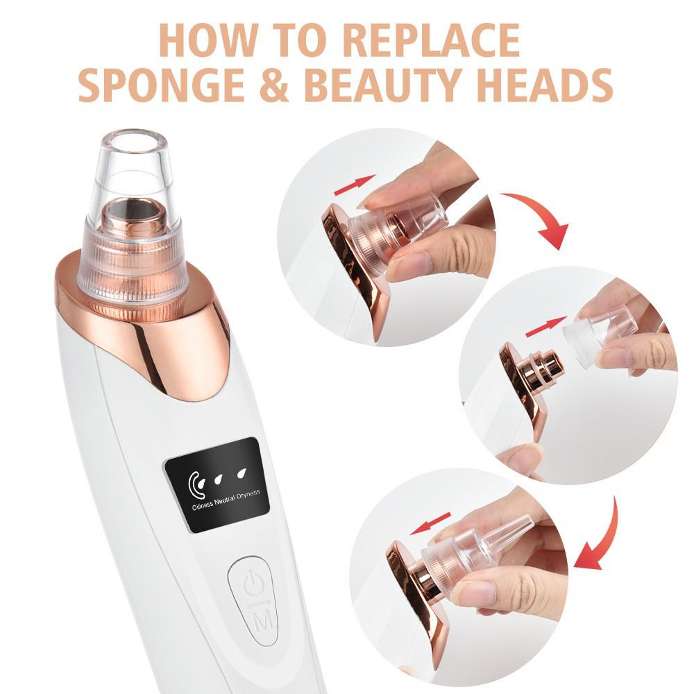 Rechargeable Electric Blackhead Remover & Bubble Facial Cleanser