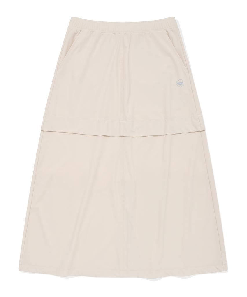 COVERNAT WOMAN Comfort Balloon Long Skirt Ivory