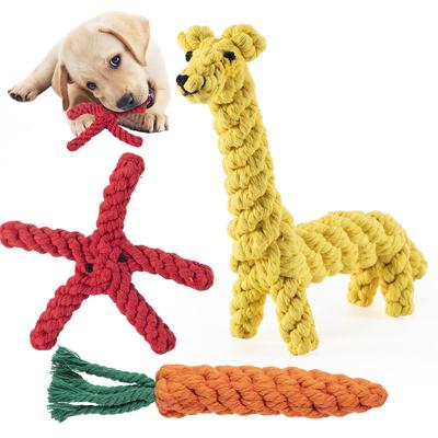 Puppy Teething Παιχνίδια Άφθορα Παιχνίδια Σκύλου Καμηλοπάρδαλη Καρότο Σκύλος Παιχνίδι Σκληρό Σχοινί Σκύλου Παιχνίδι για Ανία Μικρό Μεσαίου Σκύλου
