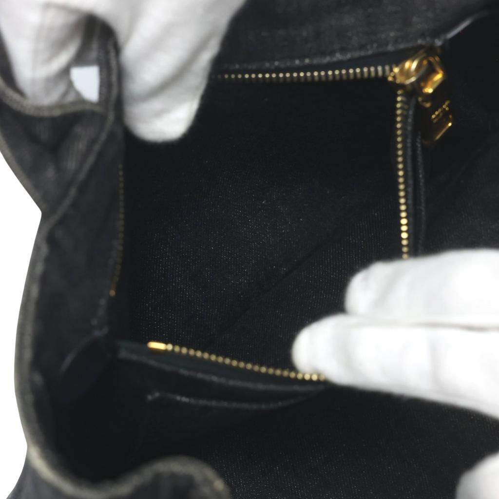 PRADA denim Canapa Tote Bag denim black Women B2439G Used