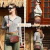 Womens Crossbody Bag Genuine Leather Casual Lightweight Shoulder Multi Pocket