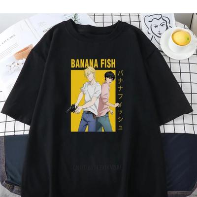 Banana Fish Ash Lynx Eiji Okumura Yaoi Anime Hoodie Print Men/Women Tees Shirt Summer Tops Tshirts Casual Female/Male Tee Shirts