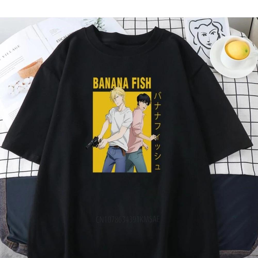 Banana Fish Ash Lynx Eiji Okumura Yaoi Anime Hoodie Print Men/Women Tees Shirt Summer Tops Tshirts Casual Female/Male Tee Shirts