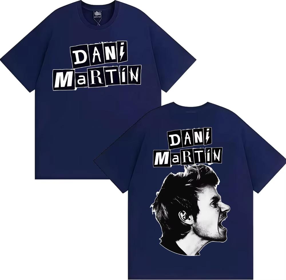 Dani Martin Gira 25 Ptos Años 2026 Merch Tshirts Men Fashion Casual High Quality T Shirt Hip Hop Style Streetwear cotton Top