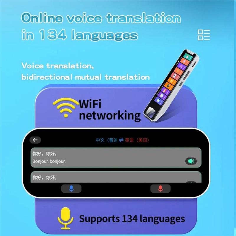 B03B-Scanner Translation Pen Offline Smart Language Voice Translator Machine 134 Languages Intelligent Translator Pen Durable Bl