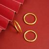 Women's Simple Ring with Plain Ring and Carved Pattern, Elegant and Fashionable