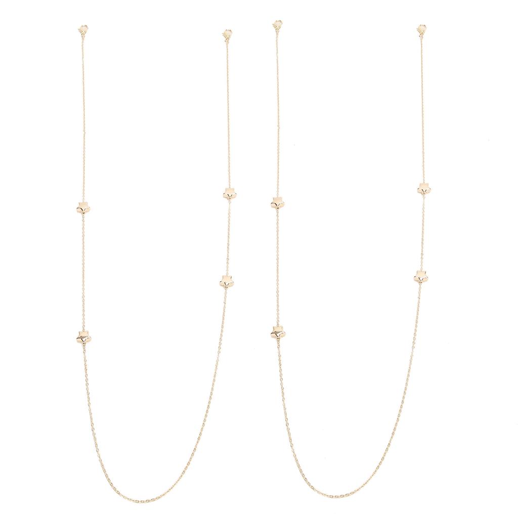 2pcs Star Shaped Pendant Clavicle Chain Stylish Face Cover Chain Lanyard Jewelry Gift