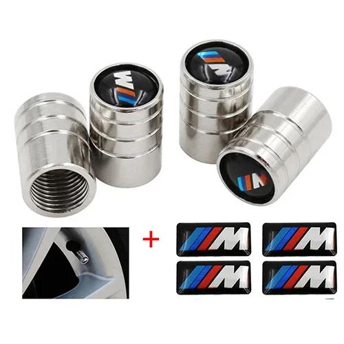 

4Pcs + 4Pcs car tire valve cap Air Cover Car sticker For bmw M Sticker X1 X3 X4 X5 X6 X7 e46 e90 f20 e60 e39 f10 Car accessories срібний