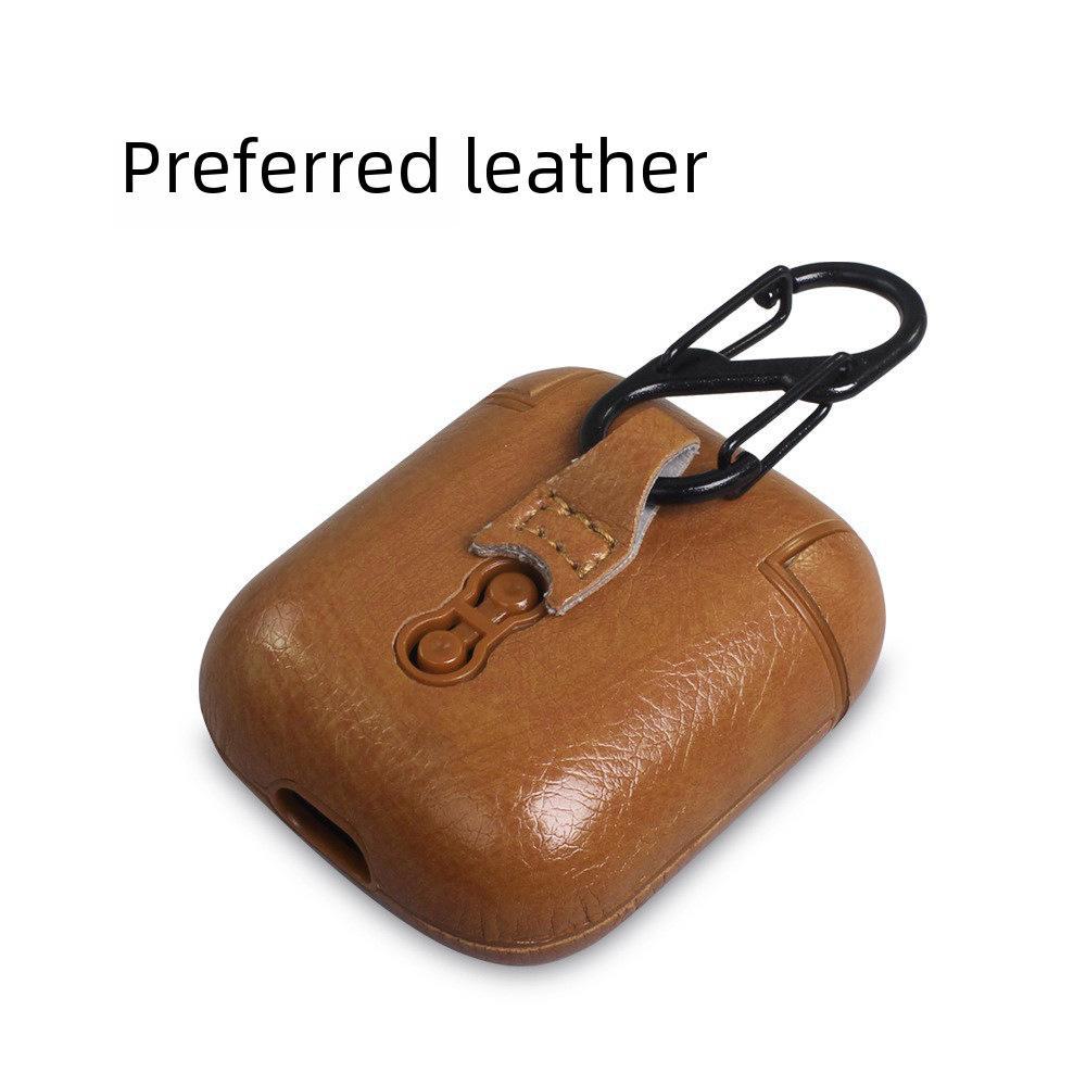 Apple AirPods Pro Leather Protective Case for Bluetooth Headset, Compatible with 4th and 3rd Generation 