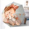 Girl,Bottle Automatic Folding Umbrella 8 Ribs Lightweight Design, Durable Iron Frame, Compact and Portable, Ideal Birthday or Christmas Gi
