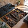 Truck Theme Crystal Velvet Rug Personalized Custom Name Text Soft Floor Mat Home Decor