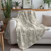 Soft Cozy Fleece Blanket Floral Watercolor Small Flowers Bed Throw Sofa Cover Gift Idea Home Decor