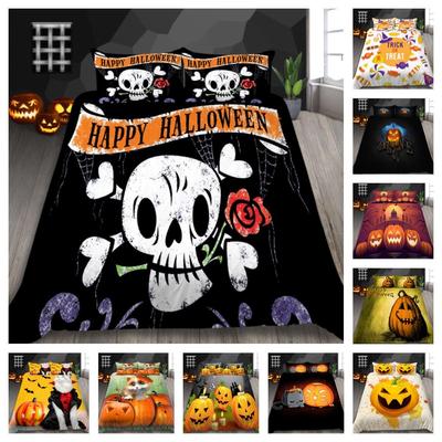 Halloween Duvet Cover Set Fashion Bedding Cover Suit King Size Bedding Teen Adluts Breathable Bedding Cover