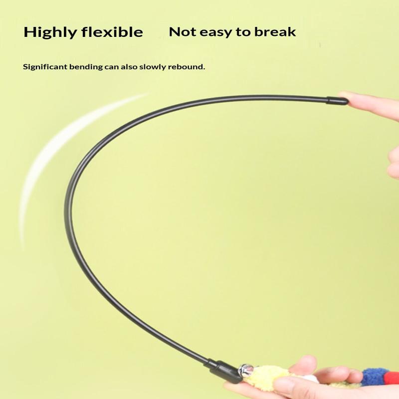 Cat Toy Feather Cat Teaser Wand Cat Interactive Toys Funny Caterpillar Colorful Rod Christmas Hairball Teaser Wand Pet Supplies