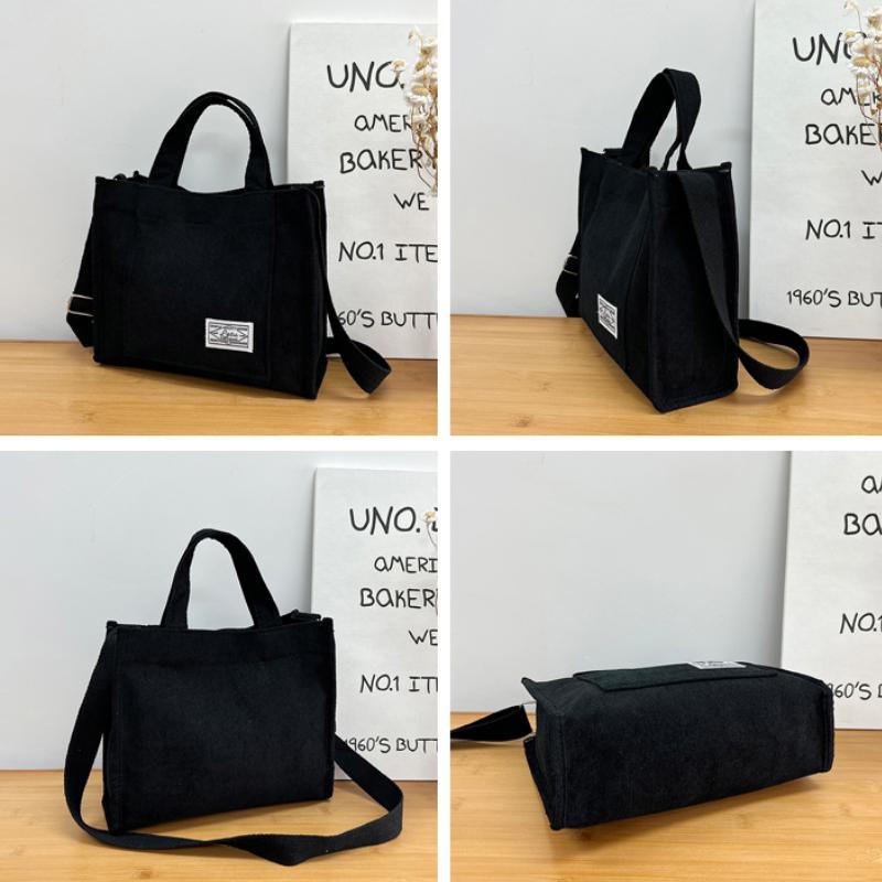 Fashion Corduroy Women'S Shoulder Bag Newest Simple Eco-Friendly Shopping Bag Trend Versatile Messenger Bag Handbags For Women