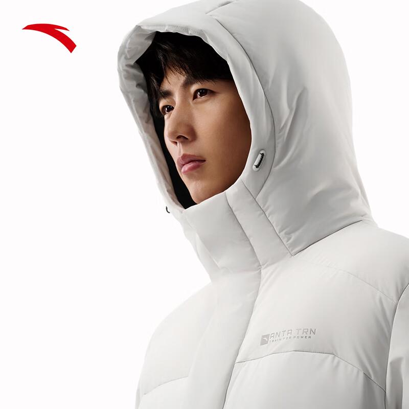 Anta Men's Six-Degree Core Mid-Length Hooded Goose Down Jacket