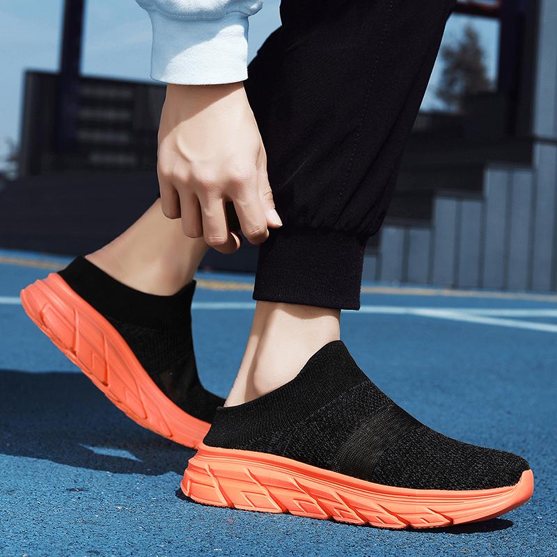 Women's Sandals Backless Walking Sneakers Summer Couple Slip On Mule Socks Shoes Closed Toe Slippers Men Clogs Over Sized