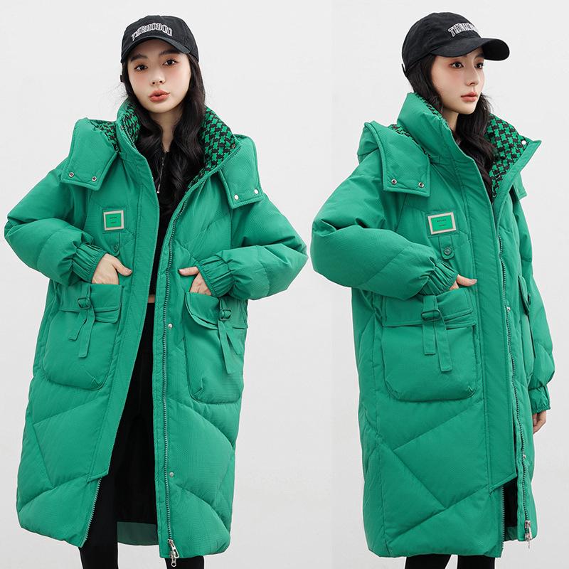 Graphene Maillard Women's Hooded Heated Mid-Length Winter Cotton Coat