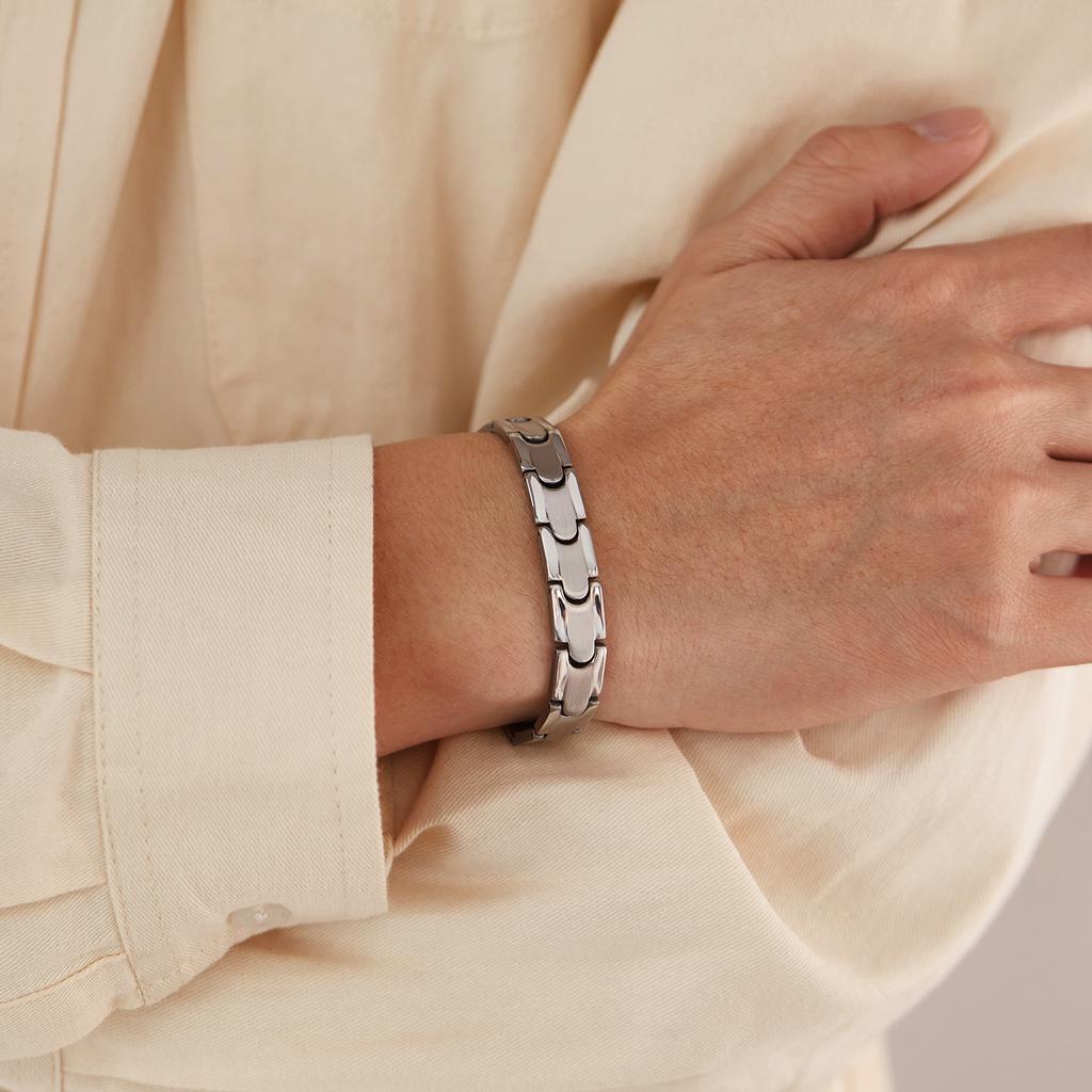 Stainless Steel Bracelet Men's Versatile Creative Design Photosensitive Surface Titanium