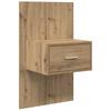 Headboard with Cabinets 3 Pcs Artisan Oak Wood Based Material