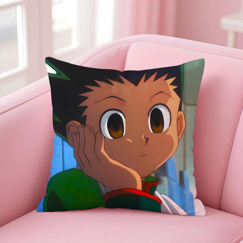anime HUNTERxHUNTER Cushion Cover Comfortable Reversible Pillow Cover Ideal for Car Sofa Bedroom & Beyond