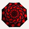 1pc Red Lotus Mandala Design Umbrella with Plastic Handle,Suitable for All Seasons Home Travel Outdoor UmbrellaM1251