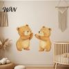 Removable Wall Decal Bear Design Window Sticker, Self-Adhesive Waterproof PVC for Living Room Bedroom Entrance Hall Home Decor Durable Sticker