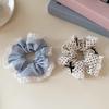 Hair Tie Dot Print Lace Splicing Bowknot Decor Hair Band High Elasticity Soft Fabric Ponytail Holder Hair Accessory