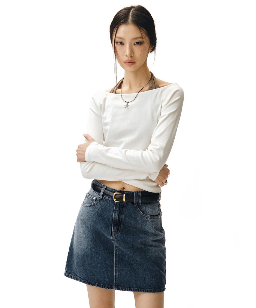 Deketeuumeon Signature Mini Skirt Dcsk001Bluea
