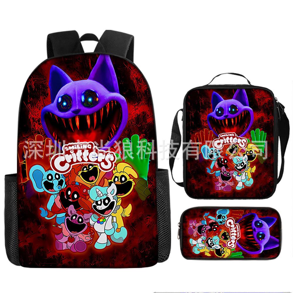 Poppy Playtime3 Animali dell'Orrore Sorridenti Creature Sorridenti Zaino a Tre Pezzi
