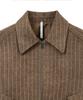 Noirer Shearling Wool Striped Blouson (Camel)