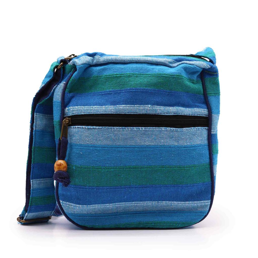 Sling Bag Adjustable Strap Blue Nepal