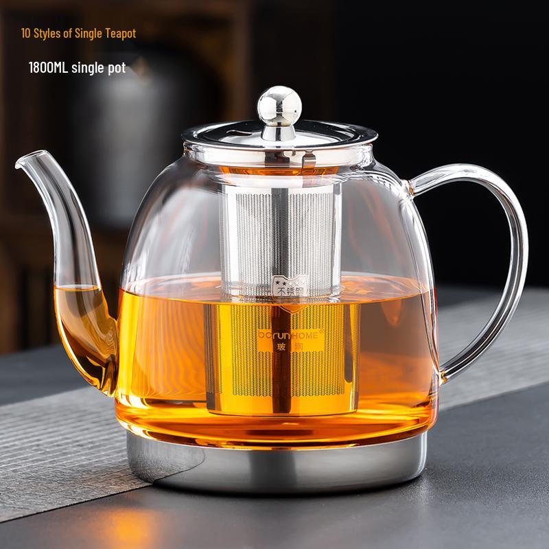 2026 Induction Cooker Glass Teapot: Heat-Resistant, Thickened Kettle for Boiling and Brewing on Ceramic Cooktops