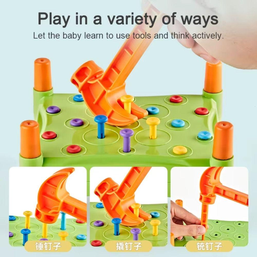 Pounding Toy Toddler Hammer Nails Toys Simulation Montessori Nail Screw Games  Kids Gifts