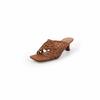 European and American holiday style hand-woven comfortable wedge heel outer slippers 2025 medium heel breathable square head open-toed sandals women