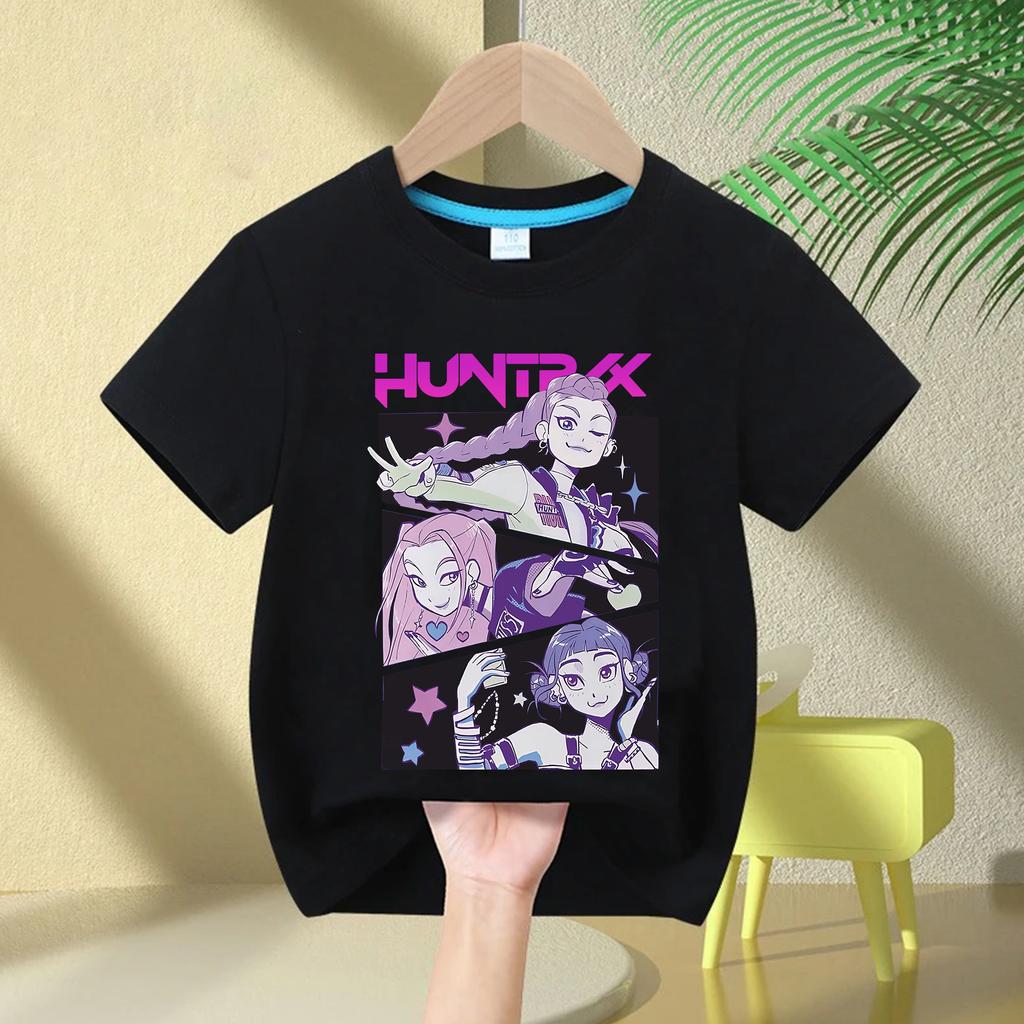 Children's Clothing T Shirt Summer New KPop Demon Hunters Kids Girls Boys Girls T-shirt Casual O-Neck Short Sleeve Tops