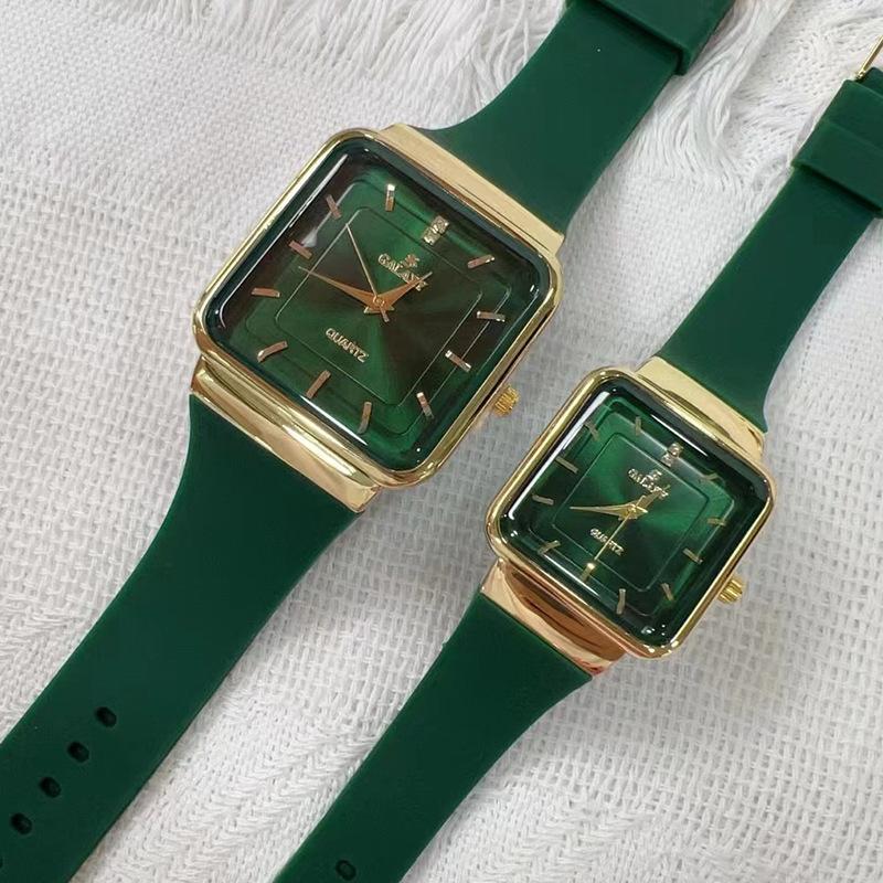 GALAXY square simple gold watch silicone tape watch supply