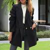 Trench-coat pour femme Yousheng à revers cranté double boutonnage mi-long caban avec poches manches longues pour l'automne l'hiver