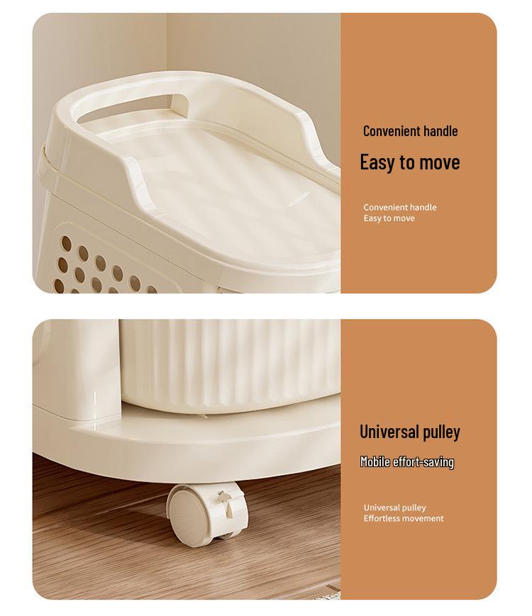 Movable Cream Storage Rack: Small Trolley with Drawer for Toys & Snacks
