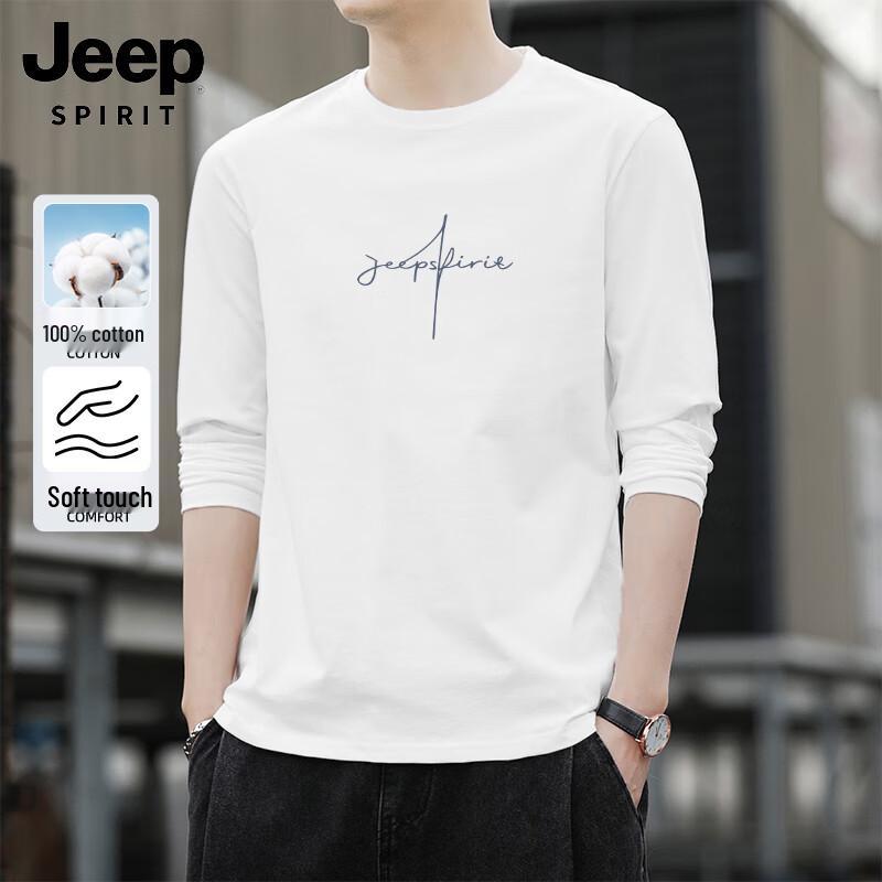 

Мужская хлопковая футболка с длинным рукавом свободного кроя JEEP SPIRIT L