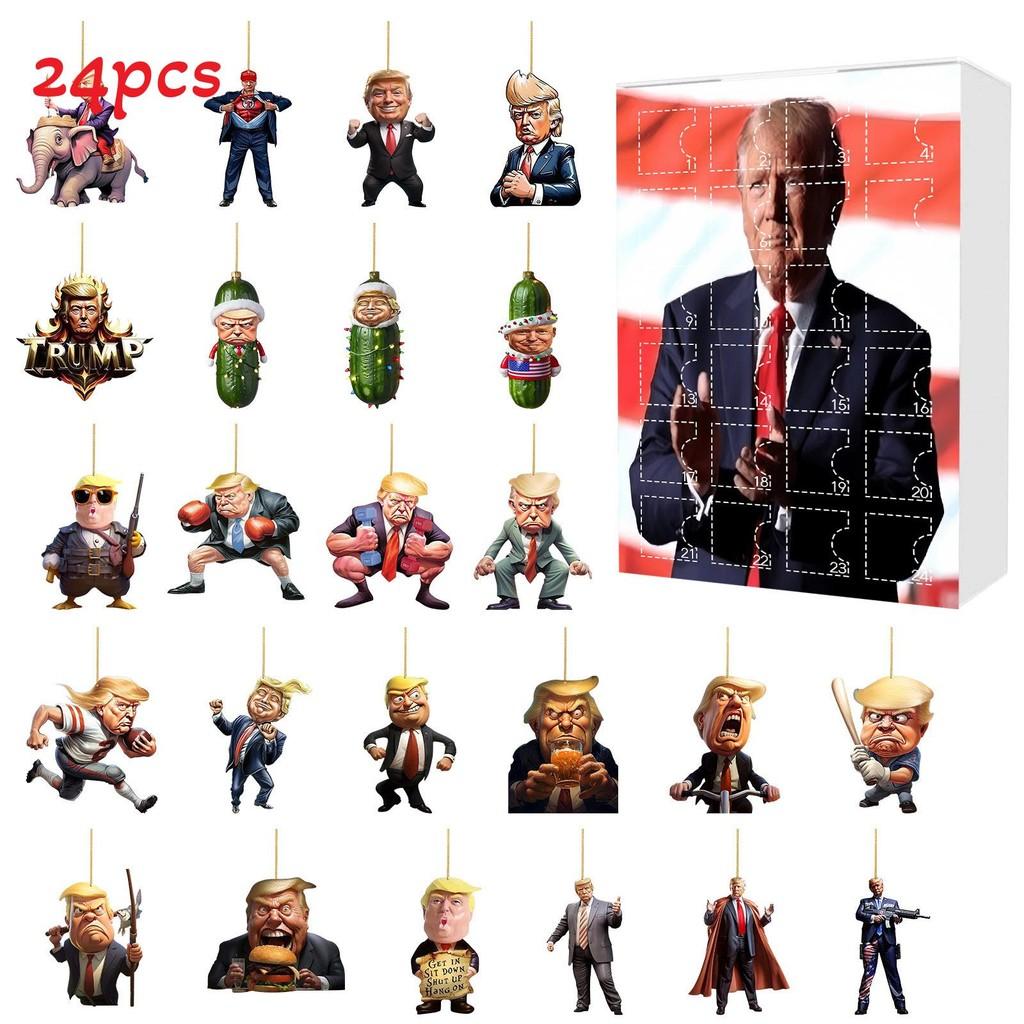 Donald Christmas Trump Blind Box Advent Calendar Pendant 24 Day Xmas Countdown