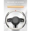 Leather Carbon Fiber Car Steering Wheel Cover Car Accessories For Mitsubishi ASX I200 Outlander Pajero Eclipse Lancer