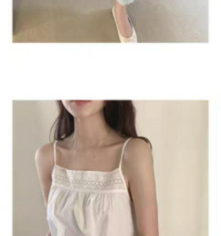 Women's Plus Size Cotton Linen Embroidered Camisole Vest - Spring/Summer Loose Base Layer Top