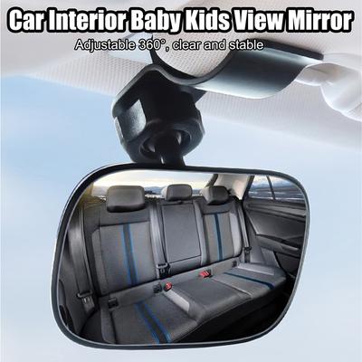 Auto-Innenrückspiegel Baby Kinder Sicherheitsmonitor Mini-Rückspiegel Schminkspiegel Sonnenblenden-Clips 360° drehbar Auto-Dekoration