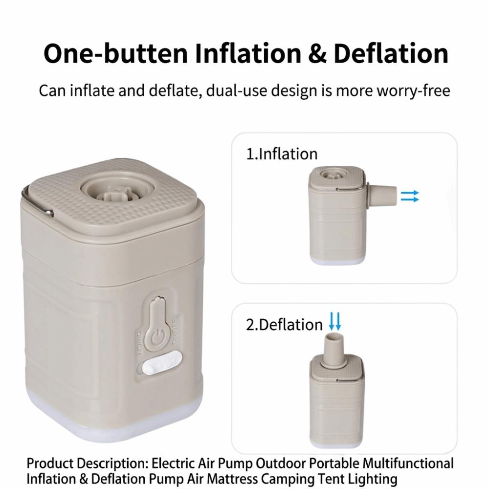 Multi-functional Mini Air Pump 3-in-1 Air Compressor New Electric Inflatable Pump for Air Bed
