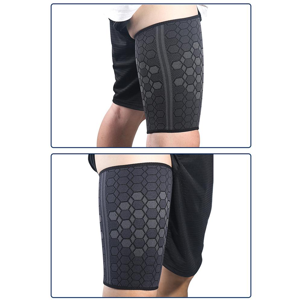 High Elastic Nylon Compression Thigh Support Sleeve Professional Muscle Strain Protection Dynamic Wrapping Sports Recovery Gear