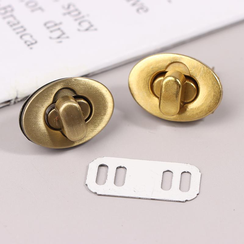 1Pc Metal Oval Twist Lock Durable Clasp Turn Lock For Diy Handbag Bag Purse Luggage Hardware Closure Bag Parts Accessories