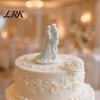Sweet Wedding Symbol 3D Printed Couple Figurine, Romantic Ornament, Love Statue Newlywed Embrace Figurine for Cake Toppers Entrance Halls Dressing