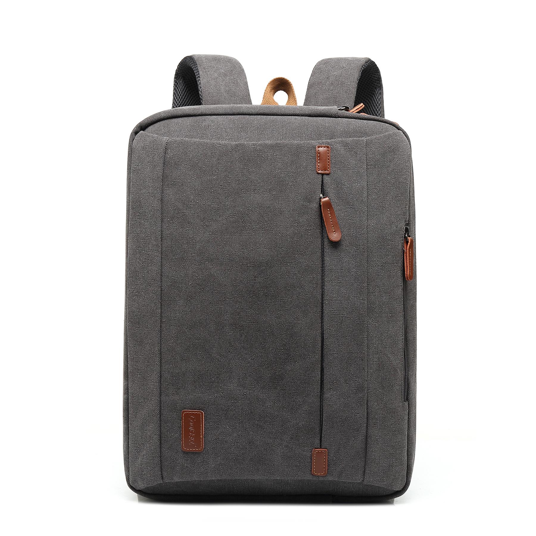 

Мужские рюкзаки Cool Bell Многофункциональная сумка и сумка на плечо 15,6/17,3-дюймовый рюкзак для ноутбука Мужская дорожная сумка Большая водонепроницаемая парусиновая сумка CB-5501 17.3 inch темно-серого