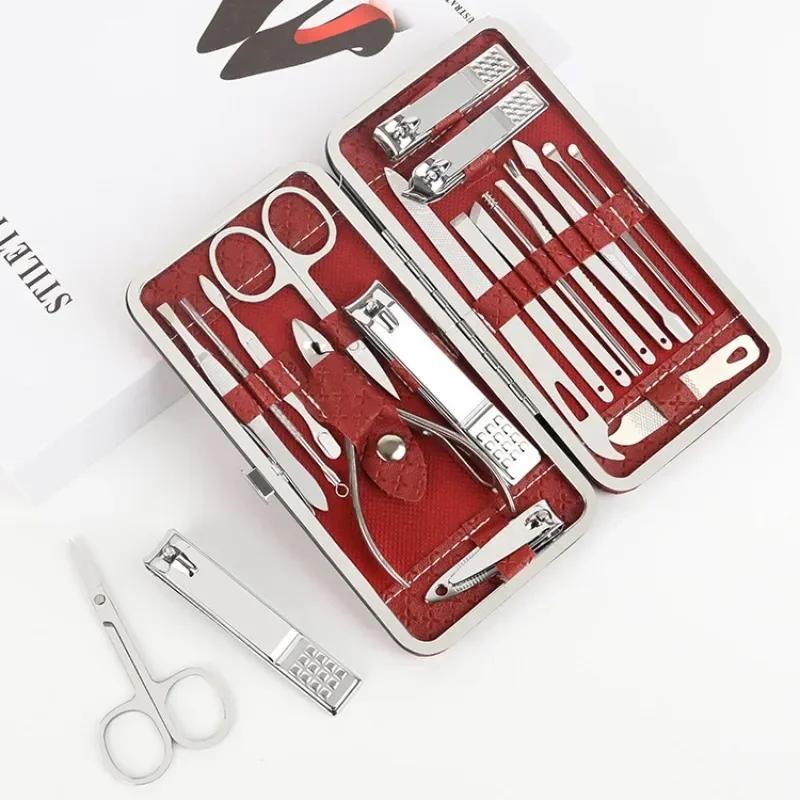 19-teiliges professionelles Nagelknipser-Set Nagelknipser Nagelhautschere Zange Stabile Maniküre-Pediküre-Werkzeuge für Männer und Frauen Reise